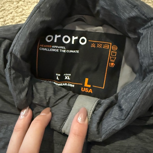 Ororo Men's Gray Heated Vest - Picture 2 of 5